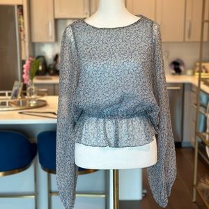 LoveShackFancy Nellie Floral Long Sleeve Top